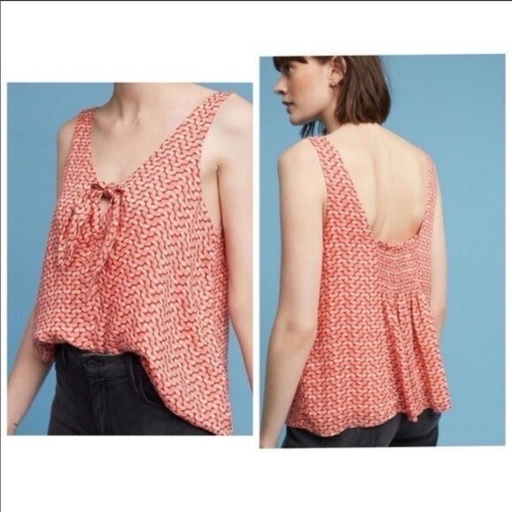 Maeve By Anthropologie Verena Tie-Front Blouse